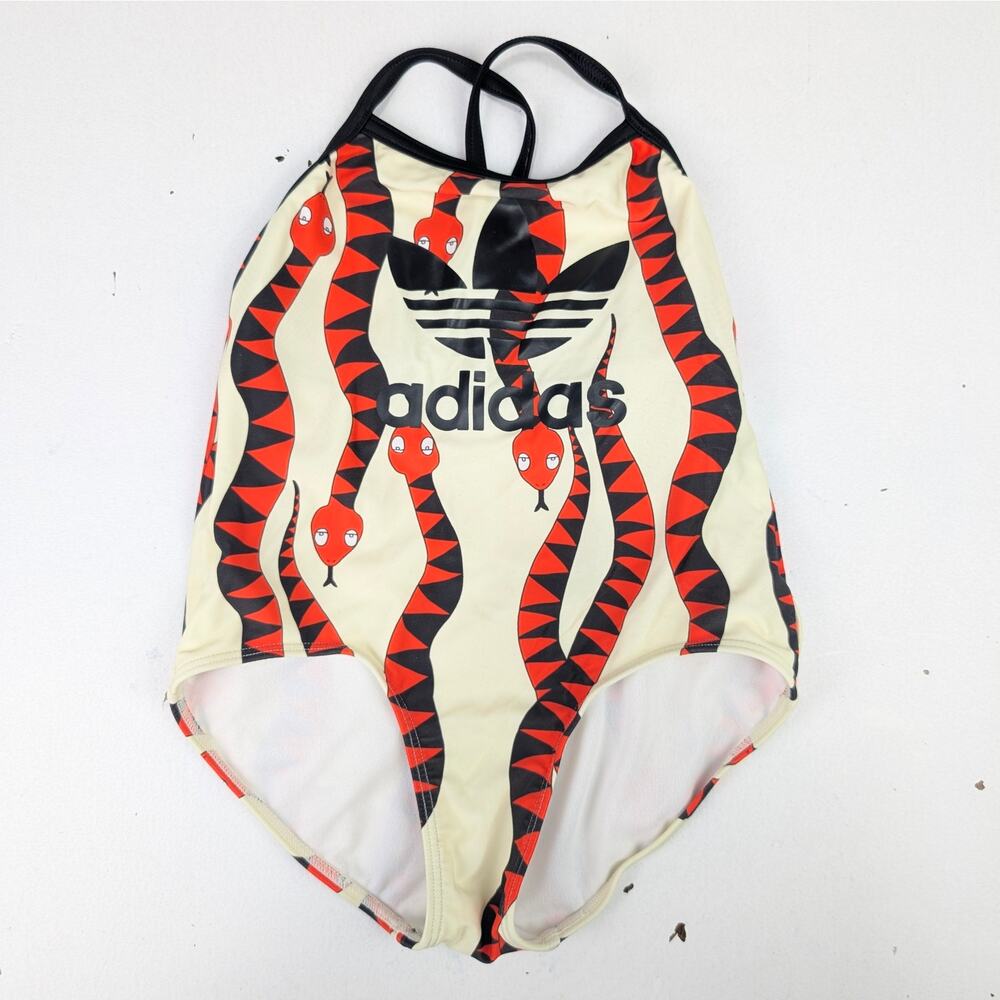 Adidas Mini Rodini Girls 3 Snake Swimsuit